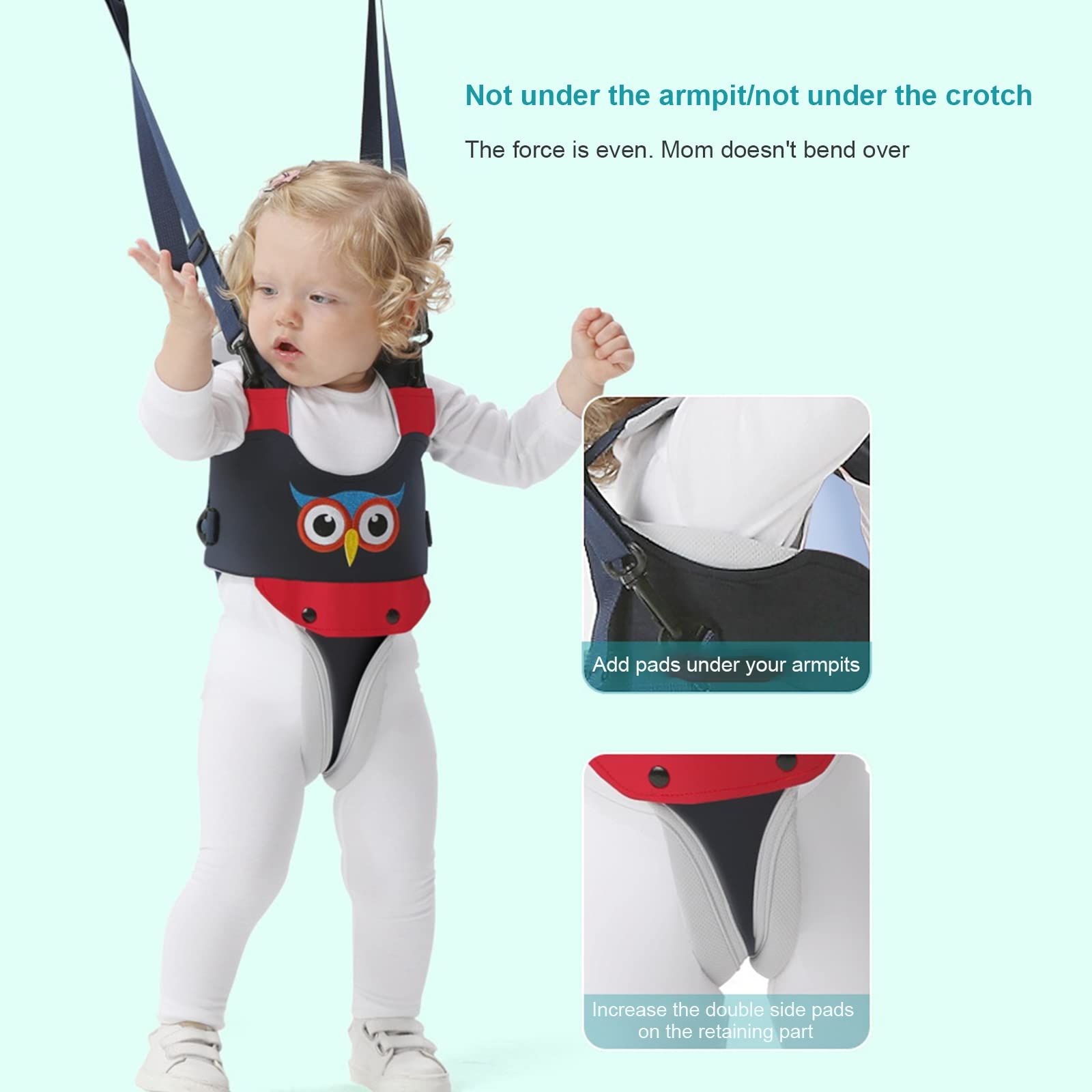 Baby Toddler Walker Harness , Baby Walker Assistant with Adjustable Straps and Safety Buckle for Young Children Walking Learning