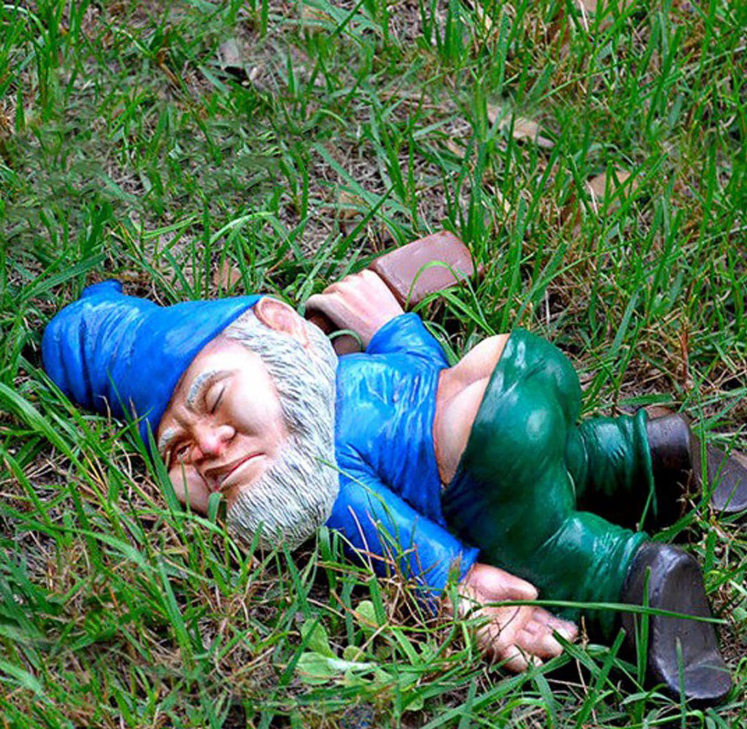 Gnomes Statues Outdoor Decor, Funny Sculptures Yard Decorations Lawn Patio Dwarf Ornament for Housewarming Father's Day（2pcs）