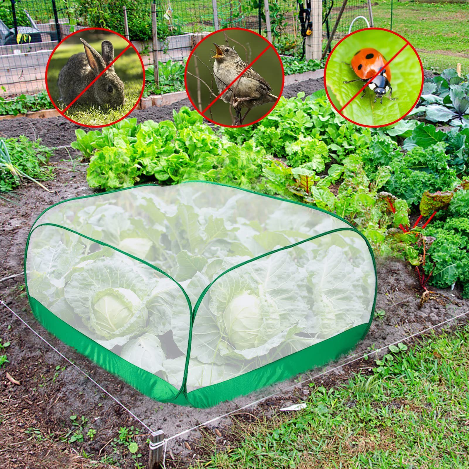 Garden Plant Cover-Bird Barrier Netting,Protect Vegetables, and Strawberries from Damage by Animals Such as Squirrels, Birds, Dogs