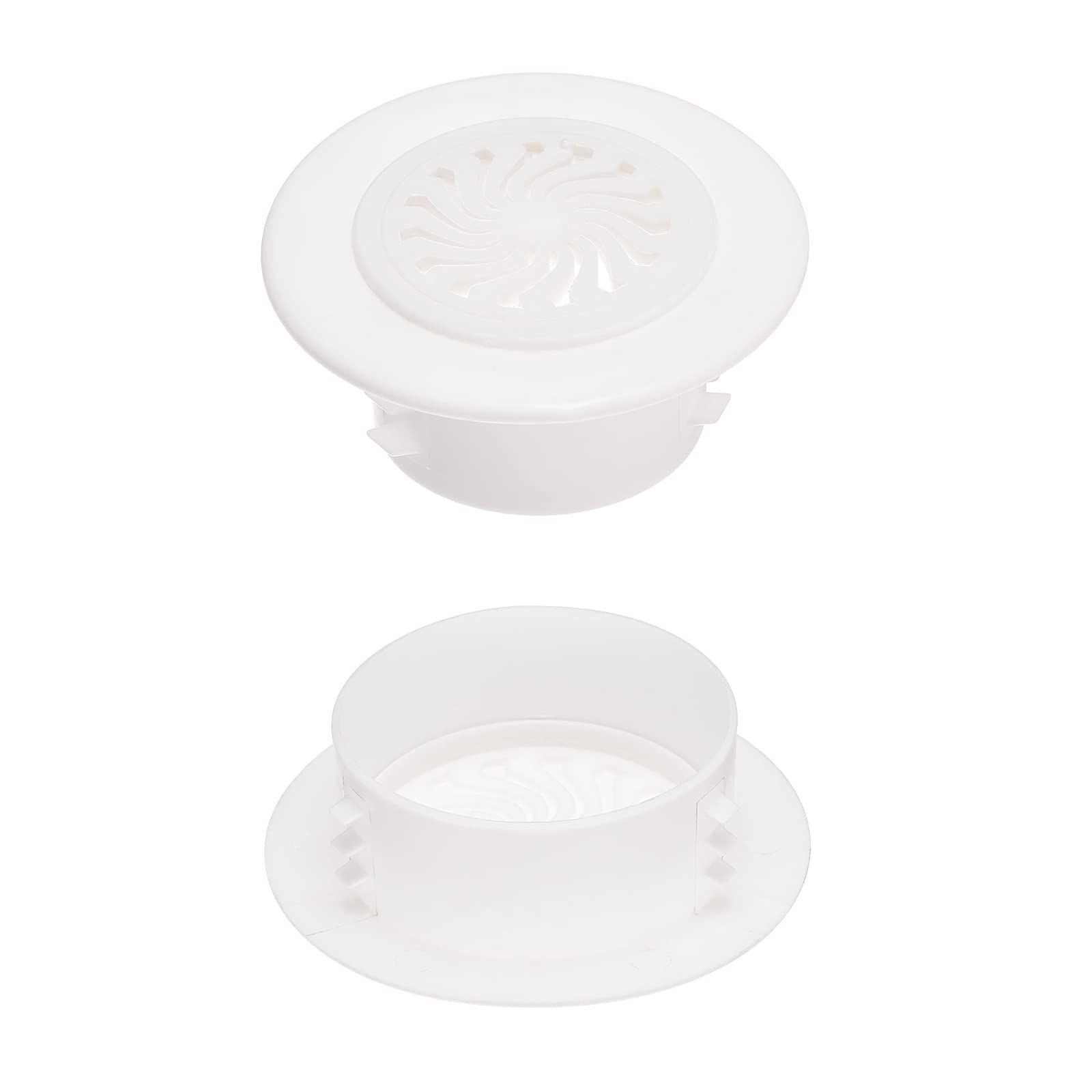 Round Vent Cover - 2Pack - Good for Bedroom Bathroom 2"-2.3" Dia Vent Hole - ABS Plastic Adjustable Air Vent Cover - White 2pcs