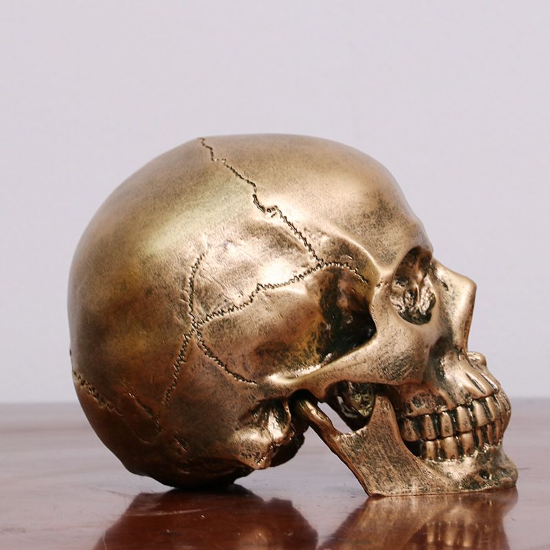 1:1 Resin Human Skull Model Halloween Props Home Decorations High Fidelity Skull Head Sculpture Life Size