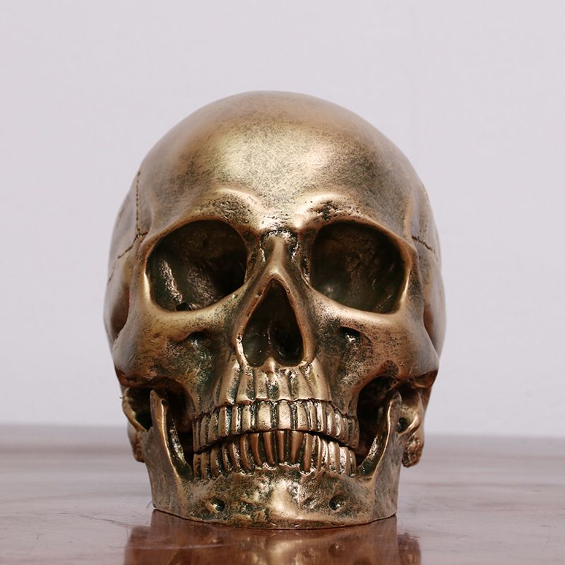 1:1 Resin Human Skull Model Halloween Props Home Decorations High Fidelity Skull Head Sculpture Life Size