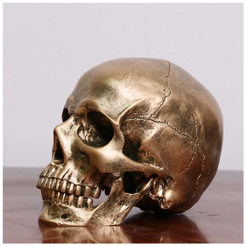 1:1 Resin Human Skull Model Halloween Props Home Decorations High Fidelity Skull Head Sculpture Life Size