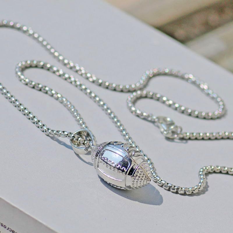 Basketball Football Soccer Pendant Necklace Necklace Sports Hiphop Necklace Basketball Pendant Necklace I Love Basketball 2 pes