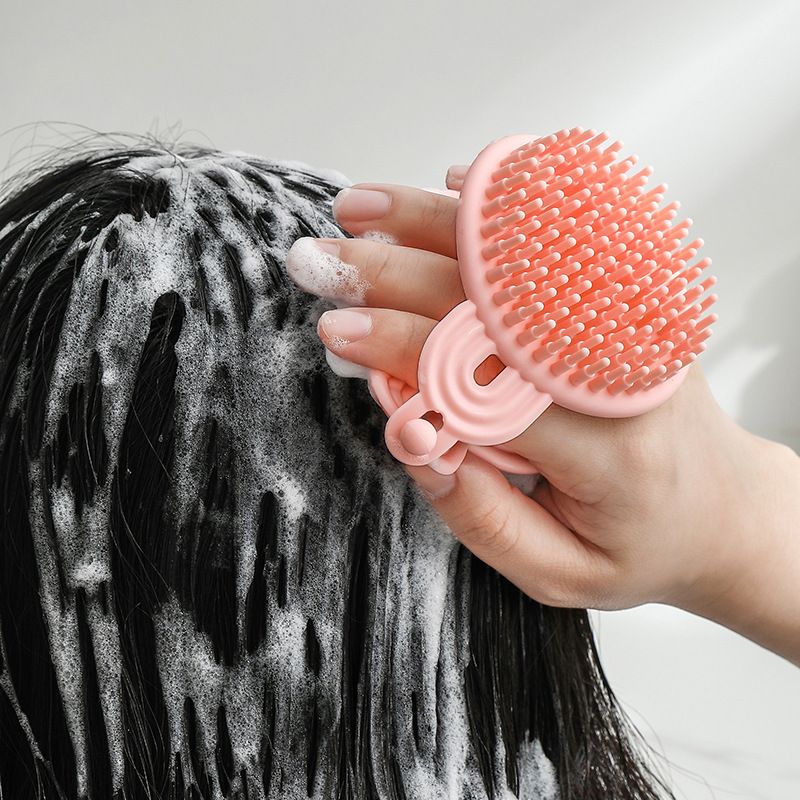 Silicone Washing Head Brush Scalp Massager Shampoo Brush Hair Scalp Scrubber for Hairs Growths Dandruff Thick Curly Wet Dry Hair