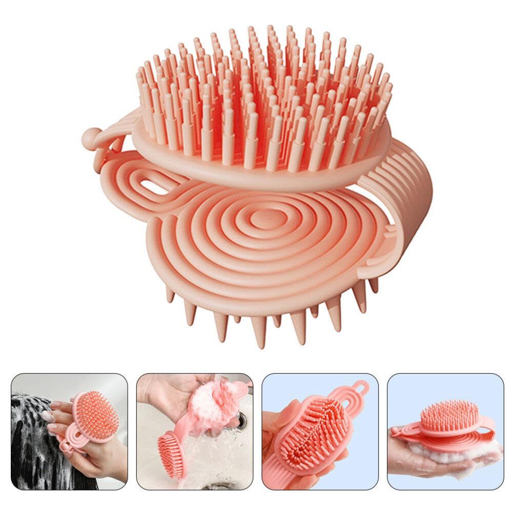 Silicone Washing Head Brush Scalp Massager Shampoo Brush Hair Scalp Scrubber for Hairs Growths Dandruff Thick Curly Wet Dry Hair