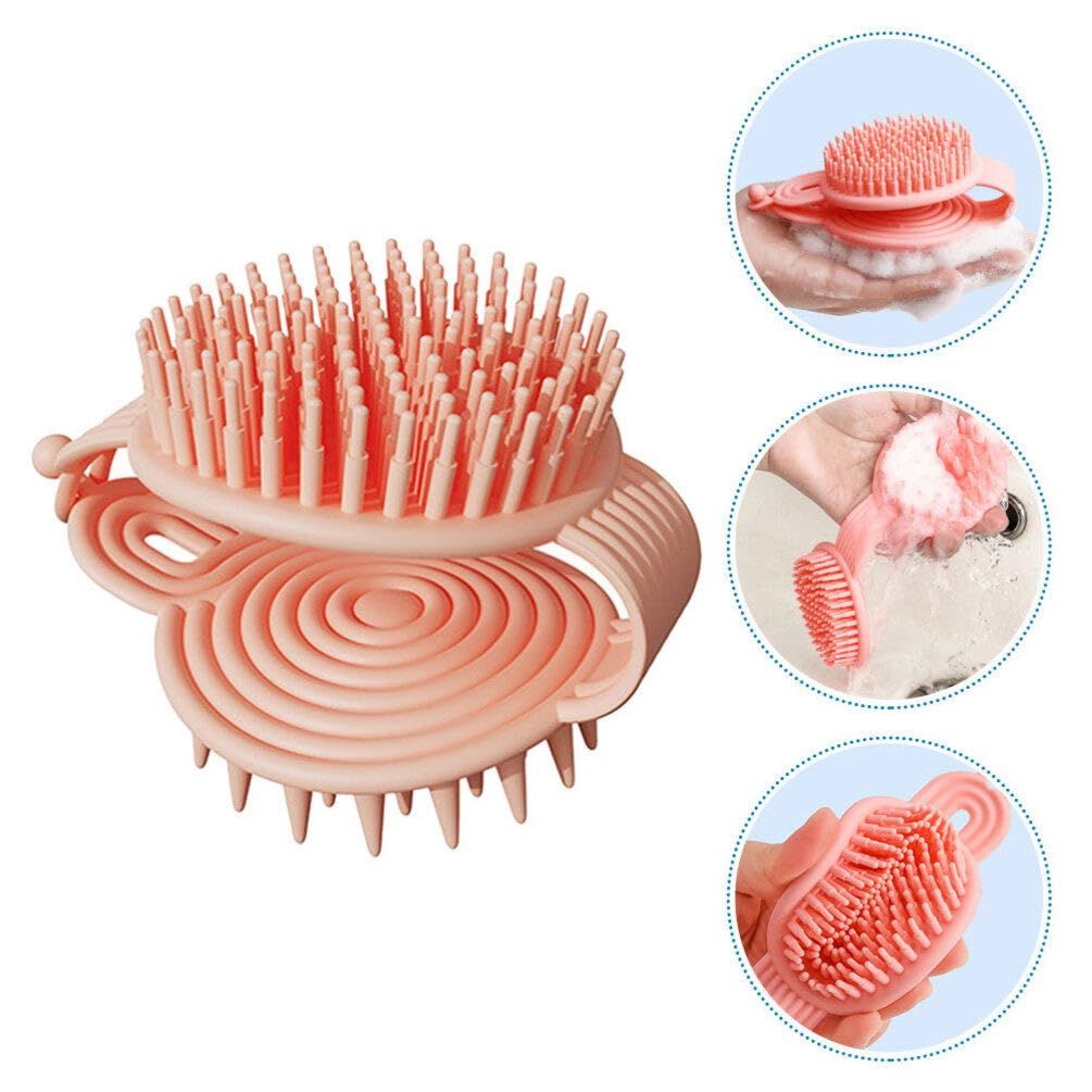 Silicone Washing Head Brush Scalp Massager Shampoo Brush Hair Scalp Scrubber for Hairs Growths Dandruff Thick Curly Wet Dry Hair