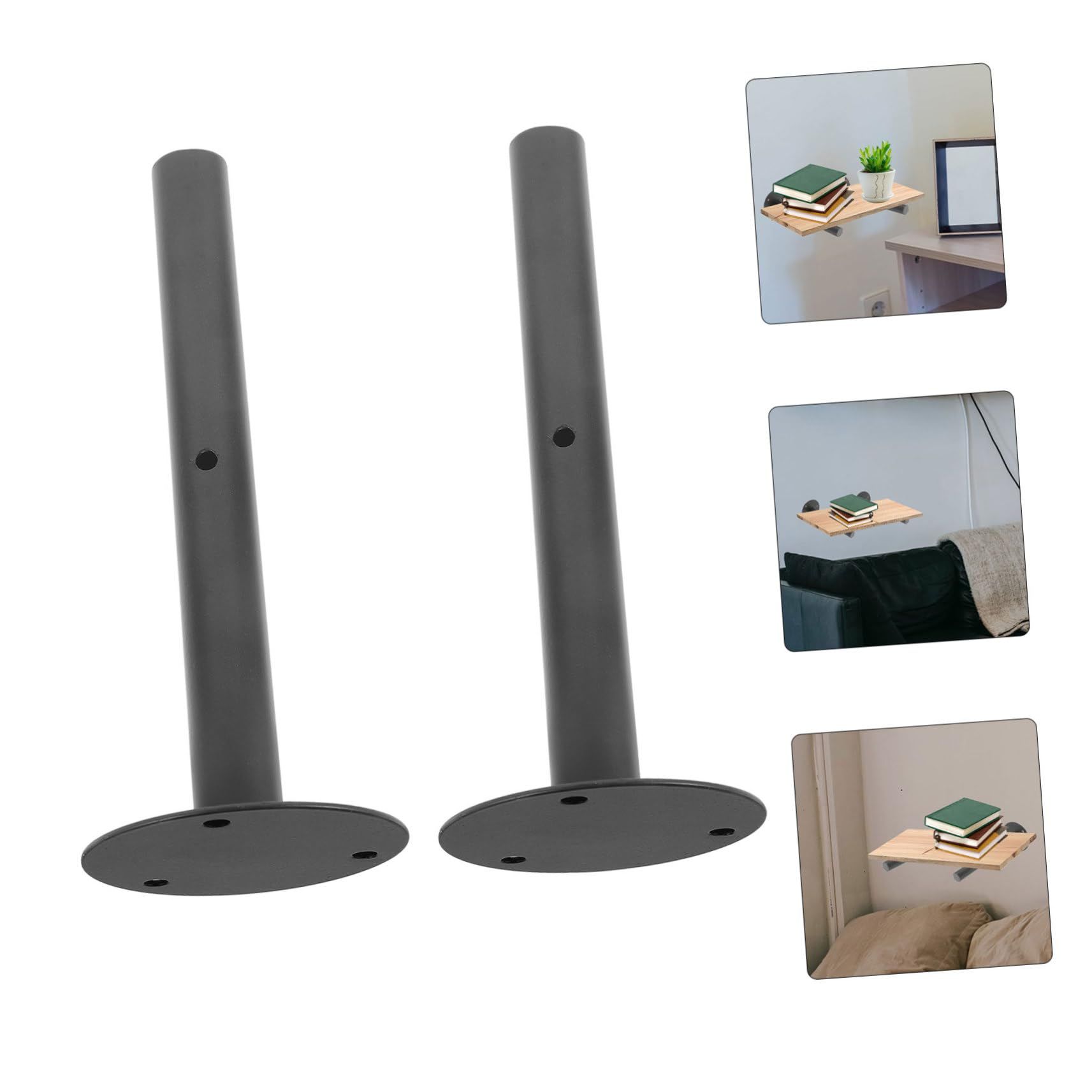 Wrought Iron Wall-Mounted Heavy Duty Wall Shelves Shelves Wall Hanging Partition Bracket Metal Serving Tray Brackets 2 pcs