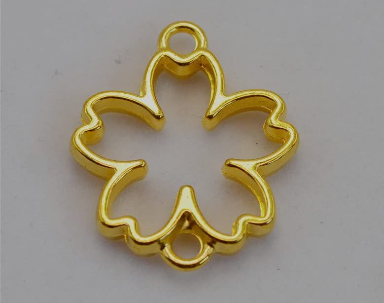 10 Pcs Stainless Steel Links Connectors Clover 4 Leaf Charms for Jewelry Making Bracelet Necklace DIY Findings