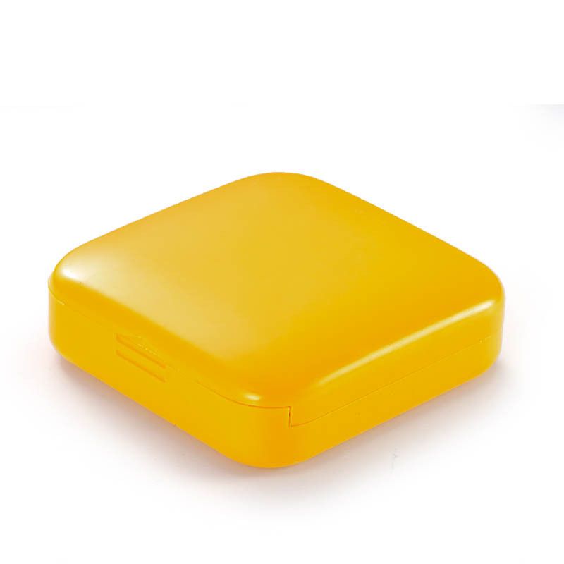 2PCS Daily Pill Box, Portable Cute Pill Case Holder for Purse Pocket Travel Double Compartments Pill Container for Medicine