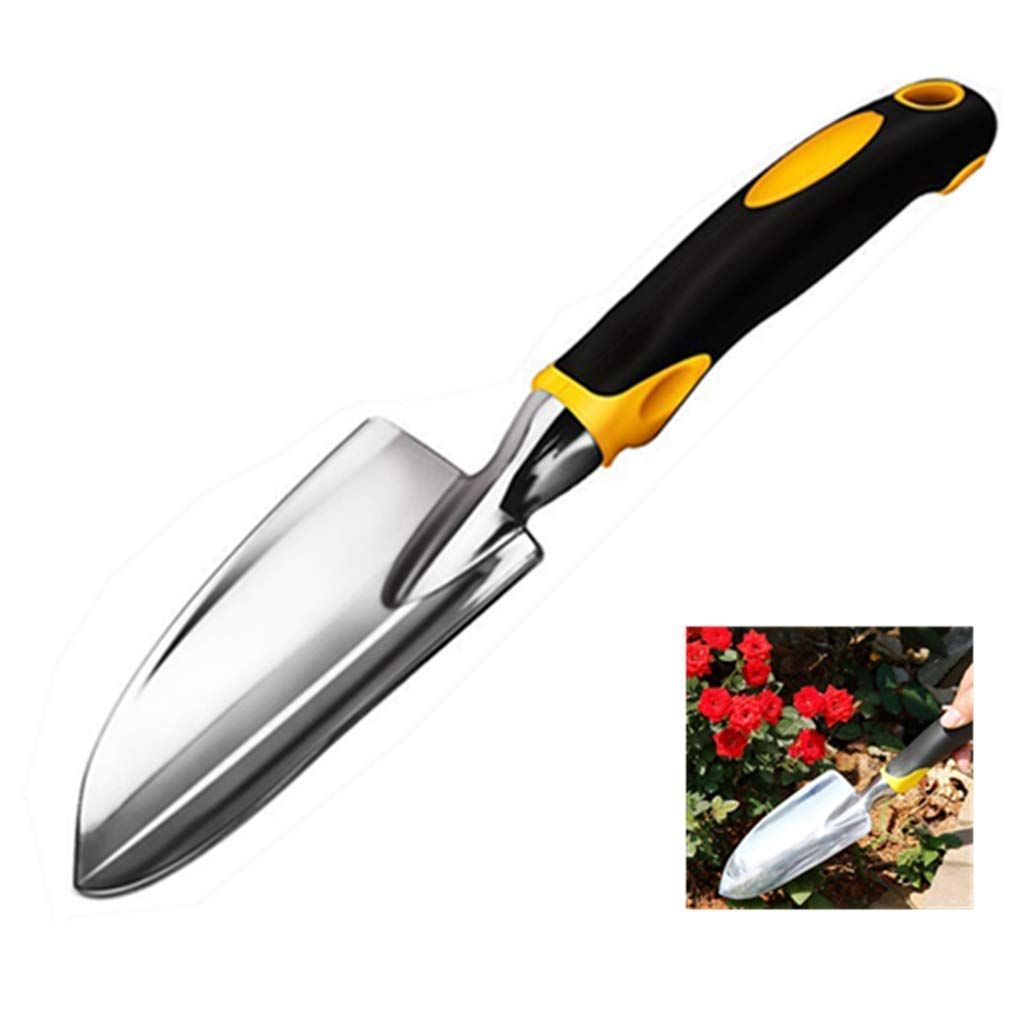 Garden shovel Trowel & Hand Shovel Soft Rubberized Non-Slip Handle, use for Transplanting, Weeding, Moving and Smoothing Digging