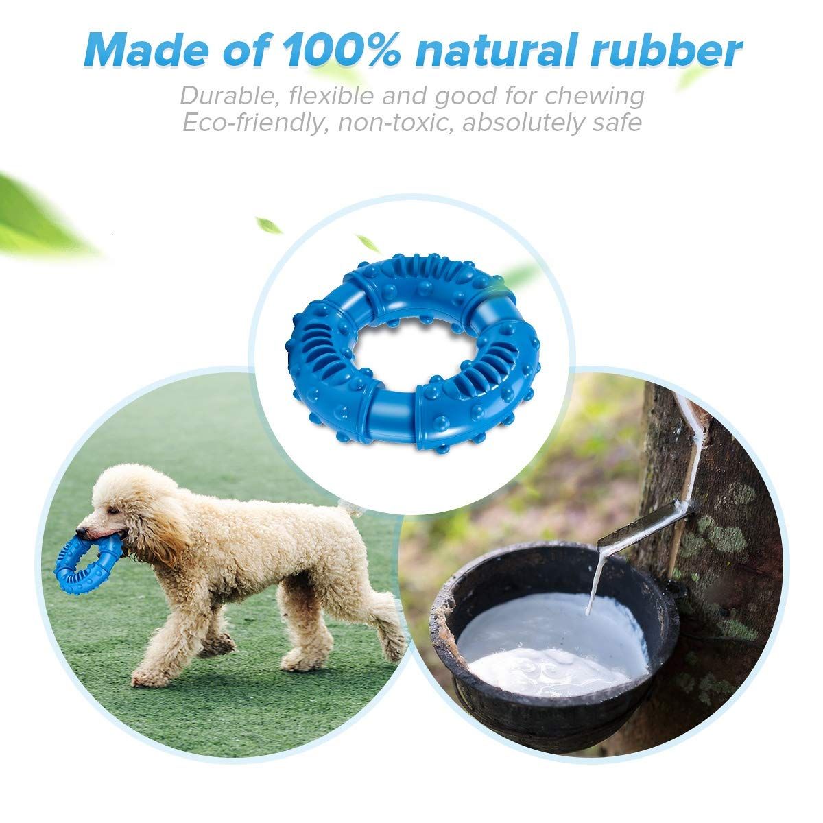 Dog Chew Toys for Aggressive Chewers Large Breed, Non-Toxic Natural Rubber Indestructible Dog Toys, Tough Durable Puppy Chew