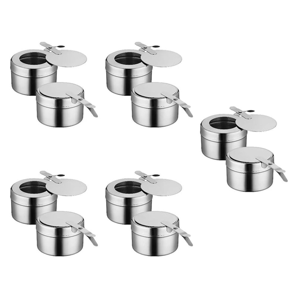 10Pack Stainless Steel Holders, Chafing Holders with Cover, Holder for Chafing Dish, and Buffet, Barbecue