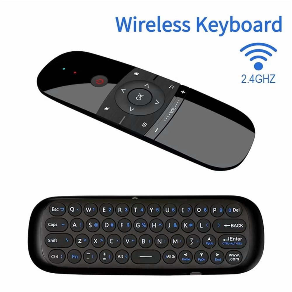 W1 Air Mouse 2.4G Wireless Keyboard Remote Control IR Remote Learning 6- Motion Sense for Smart TV Android PC