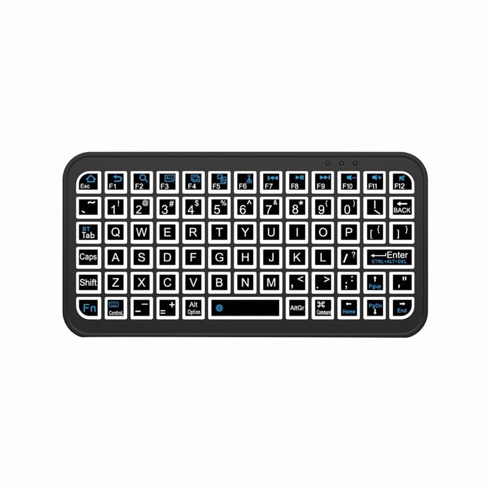 Mini Wireless Bluetooth 5.2 Keyboard 5inch Keycups 7 Color Backlit Keyboard Rechargeable Keyboard for PC Android TV Box