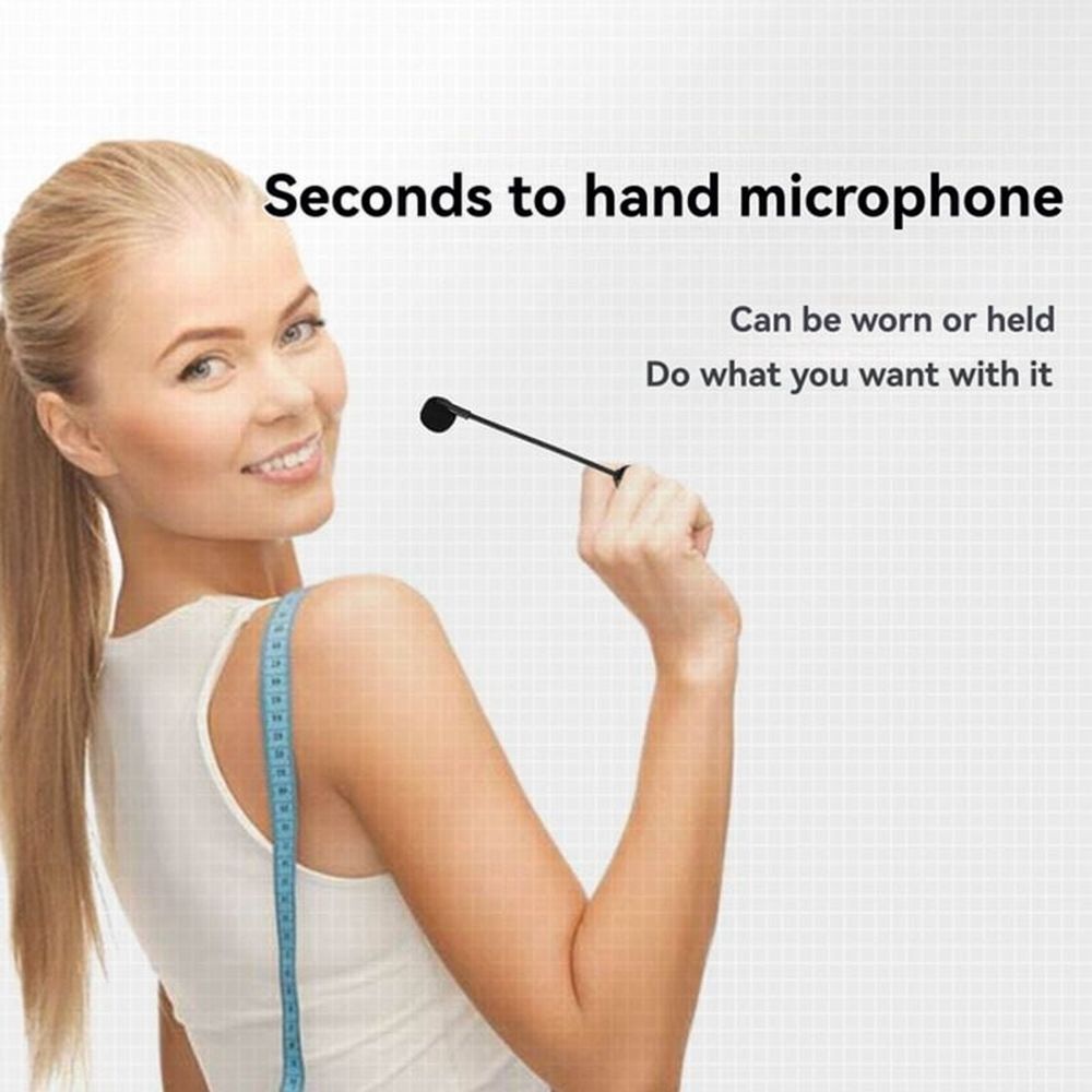 2 In1 Wireless Microphone Headset Transmitter Wireless Headset and Handheld Noise Reduction Mic for Voice Amplifier