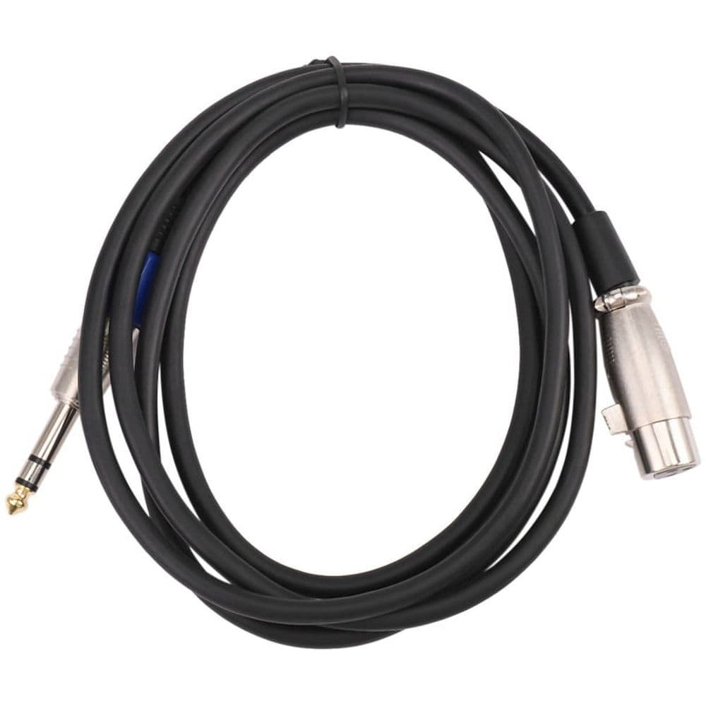 Microphone XLR Cable 6ft TRS to XLR Male Female Black Blue