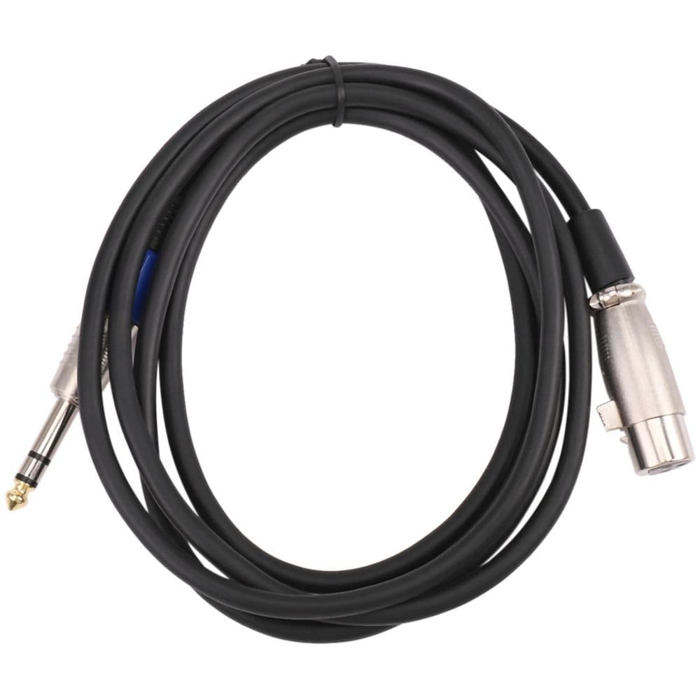 Microphone XLR Cable 6ft TRS to XLR Male Female Black Blue