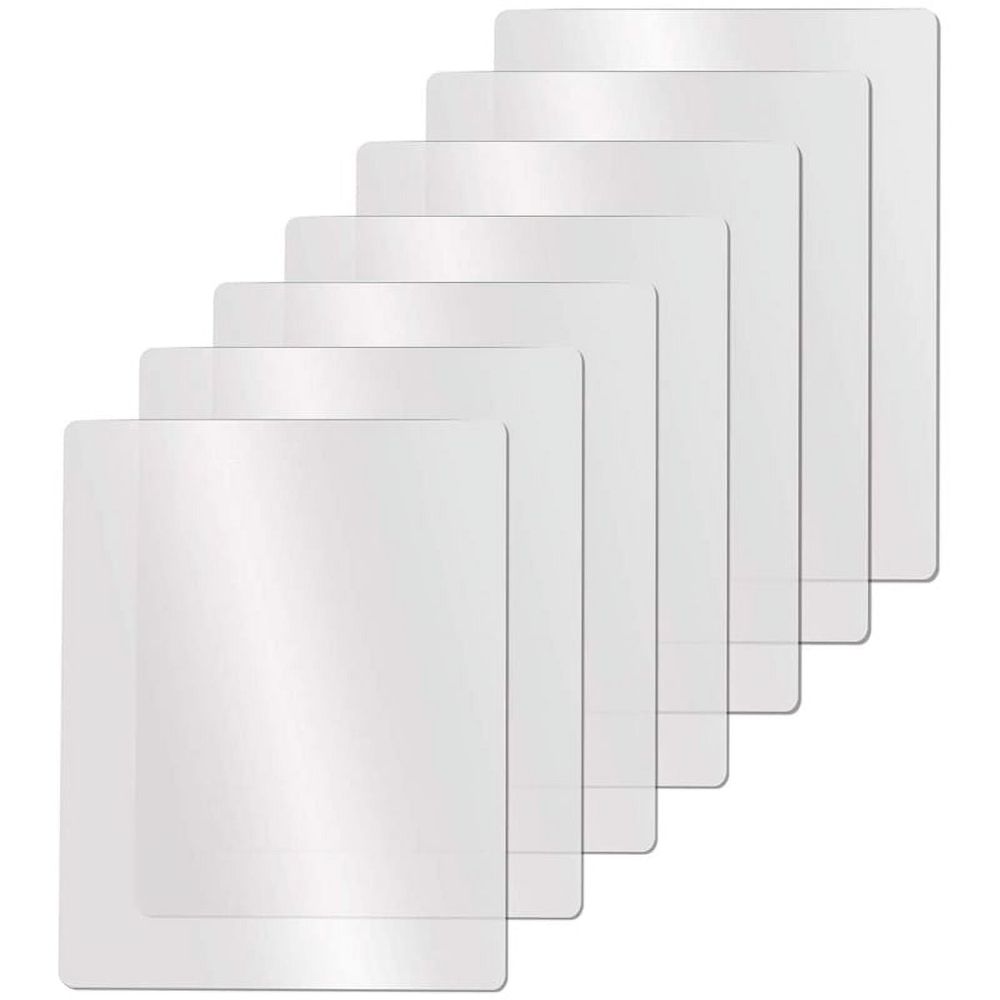 Clear Flexible Plastic Cutting Board Mats Set, Frosted Clear Kitchen Cutting Board Clear Mats 17.5 x 12 inches, Set of 7