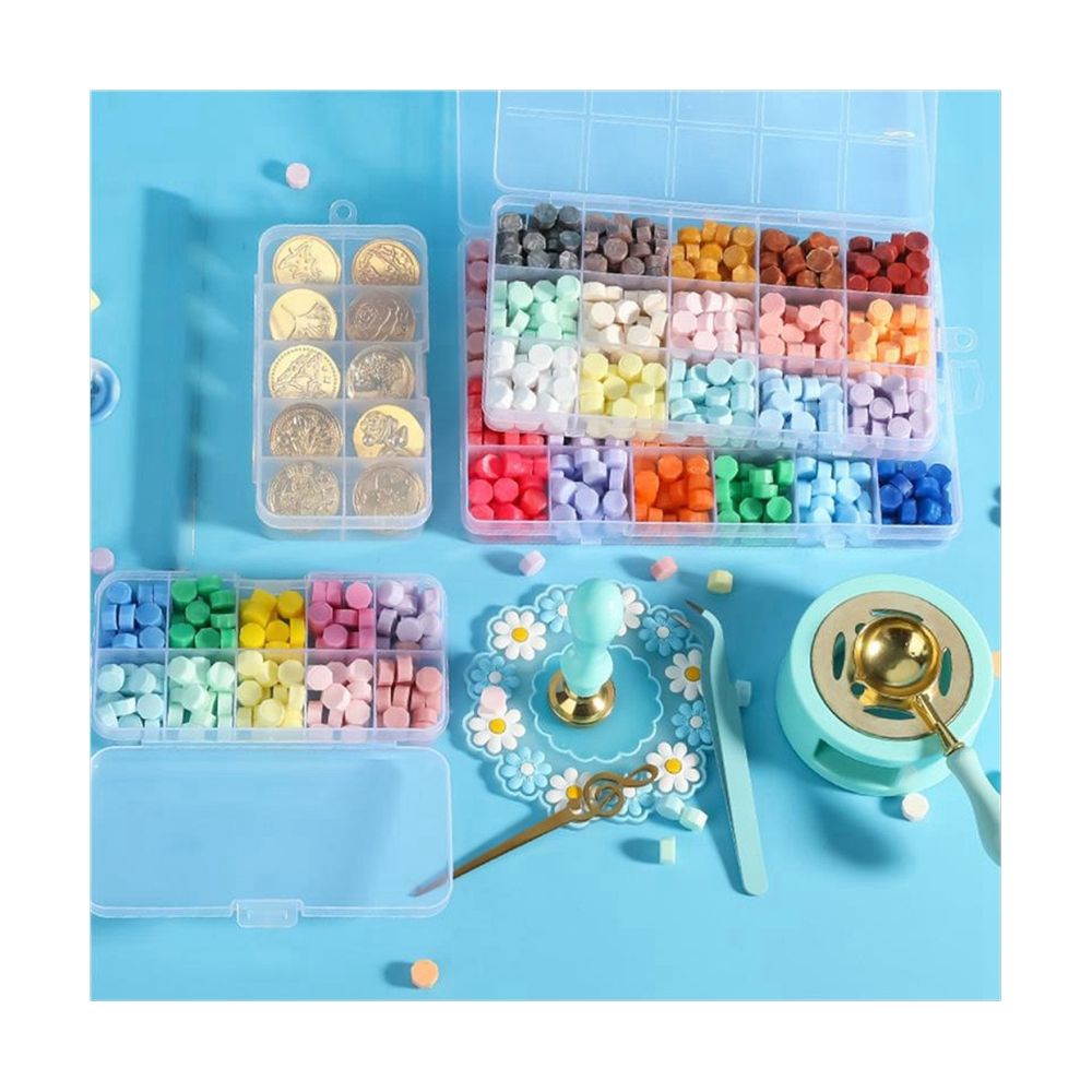Wax Seal Stamp Kit 17Pcs, Heater, Coloring Pen, Perfect Decoration for Wedding Invitations for Gift and Craft