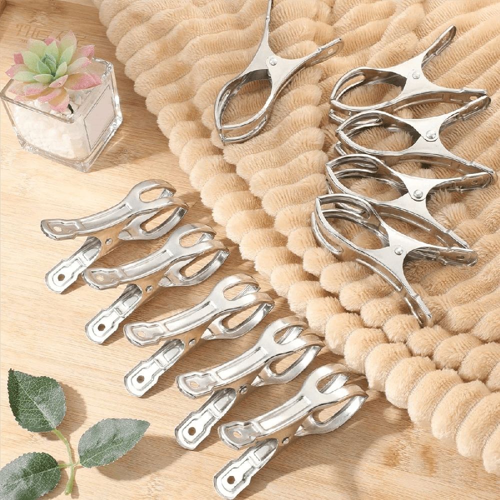 Pool Cover Clips Above Ground Pool, Jumbo Stainless Steel Silver, 4.5 In, 30 Count