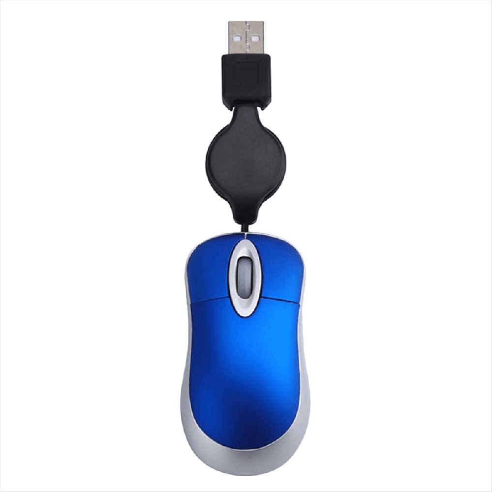 3PCS Wired Mouse Retractable Corded Mini USB Optical for Computer Laptop PC pwm25