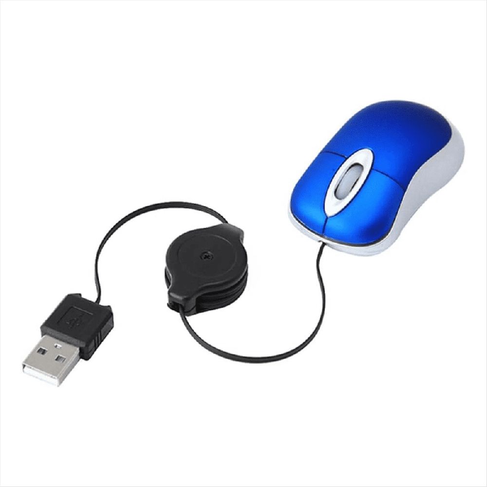 3PCS Wired Mouse Retractable Corded Mini USB Optical for Computer Laptop PC pwm25