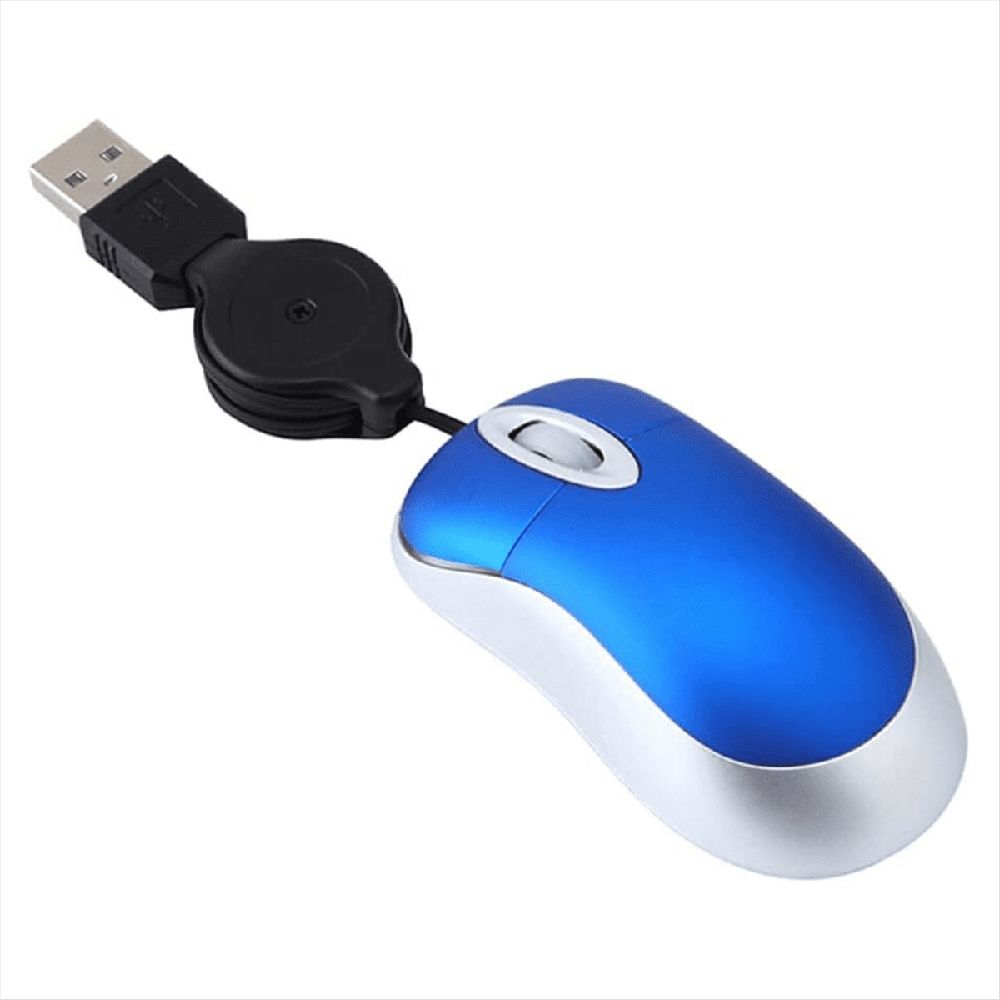 3PCS Wired Mouse Retractable Corded Mini USB Optical for Computer Laptop PC pwm25