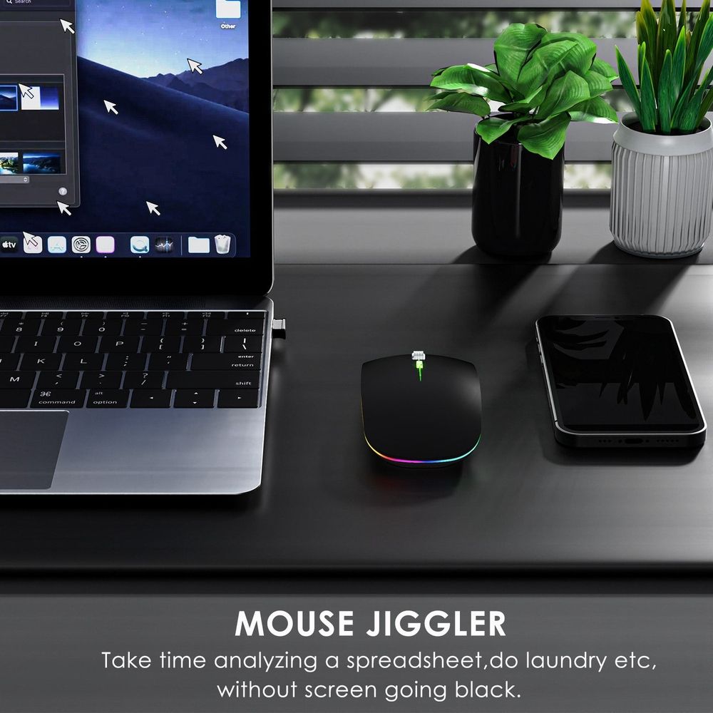 Mouse Jiggler Anti-Hibernate Auto-Move Cursor Virtual Wireless Bluetooth Prevent Computer Lock Screen Mover E