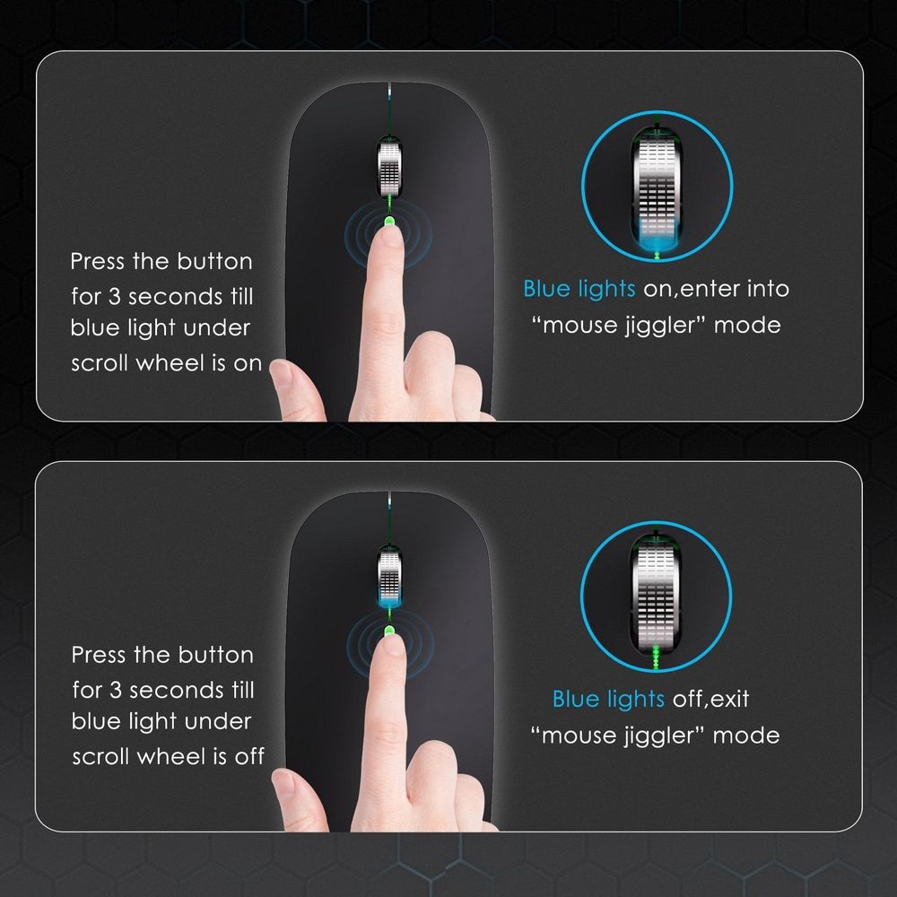 Mouse Jiggler Anti-Hibernate Auto-Move Cursor Virtual Wireless Bluetooth Prevent Computer Lock Screen Mover E
