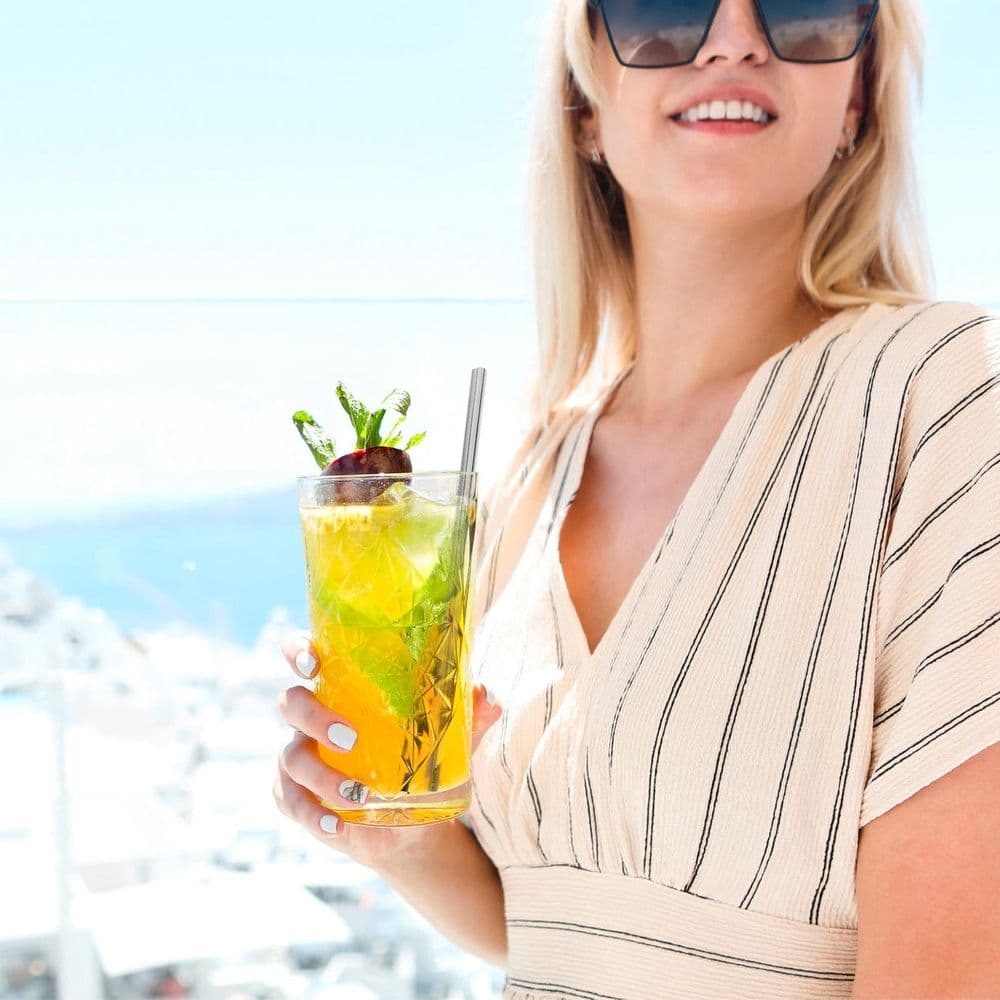 Stainless Steel Reusable Straws Multipurpose Silver 21.50X0.80cm