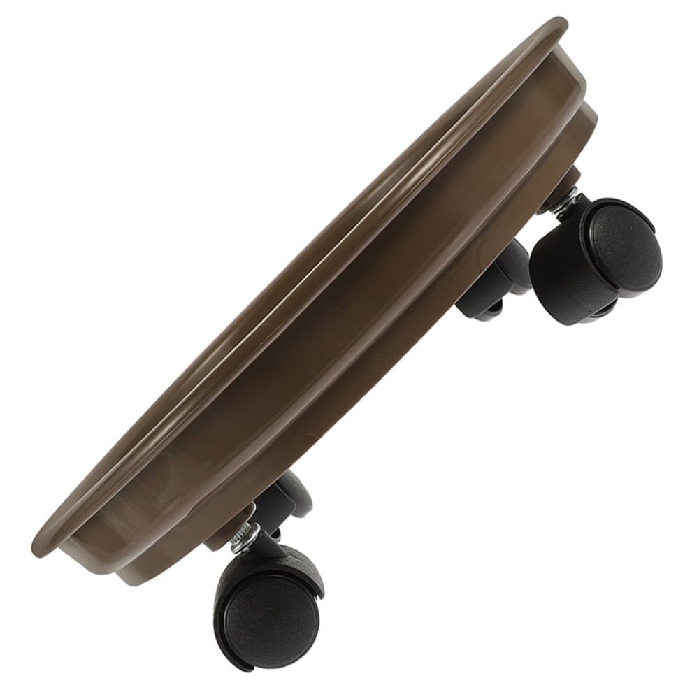 Garden and Patio Rolling Plant Stand Coffee Color with Wheels for Convenient Plant Moving