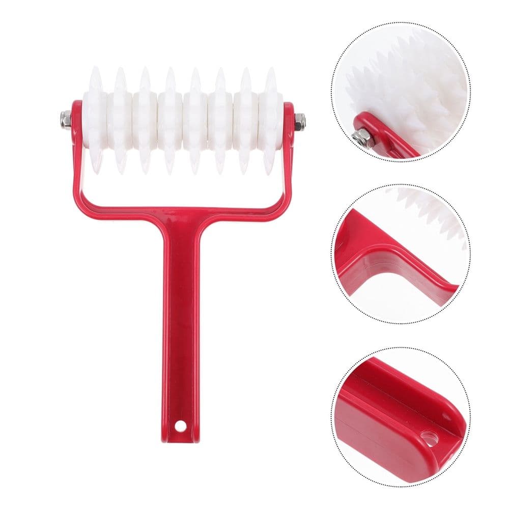 1Pc Pizza Dough Roller Red Kitchen Gadget for Uniform Baking and Bubble Prevention