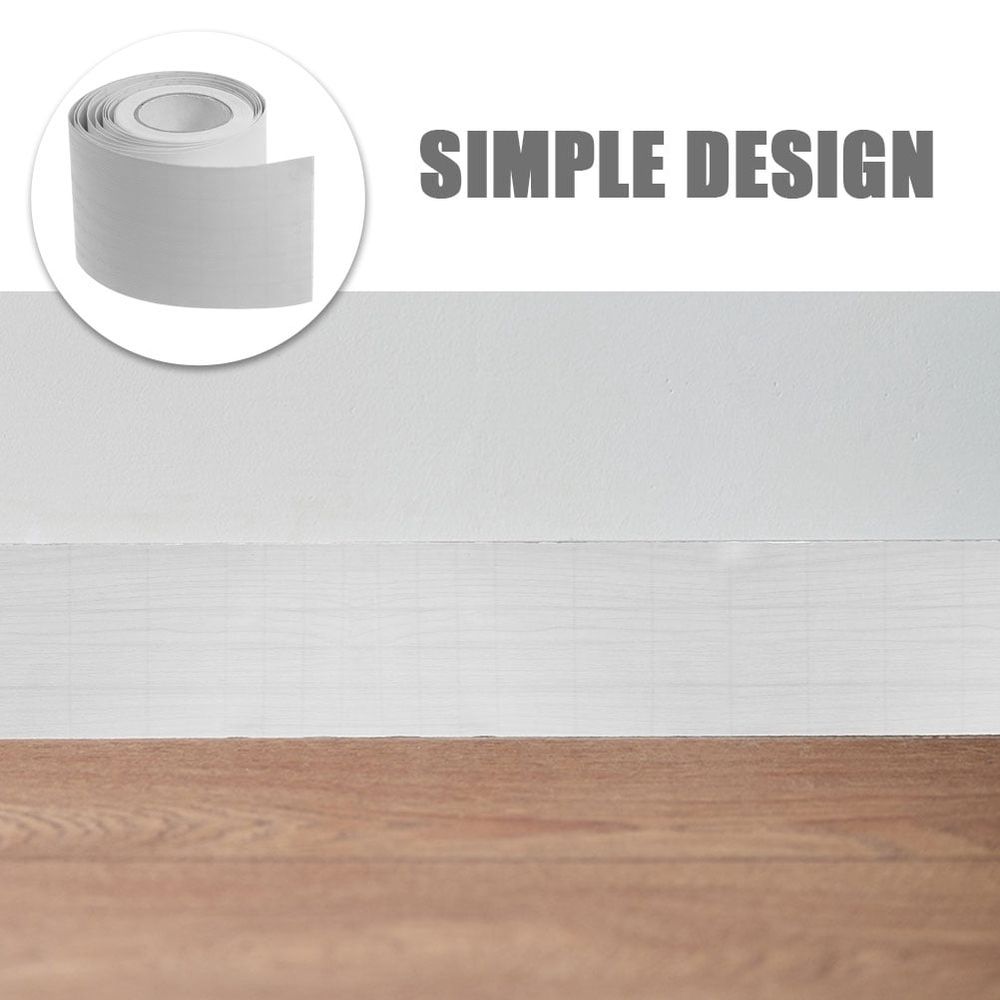 2 Rolls Silver PVC Peel and Stick Wall Trim for TV Background Walls