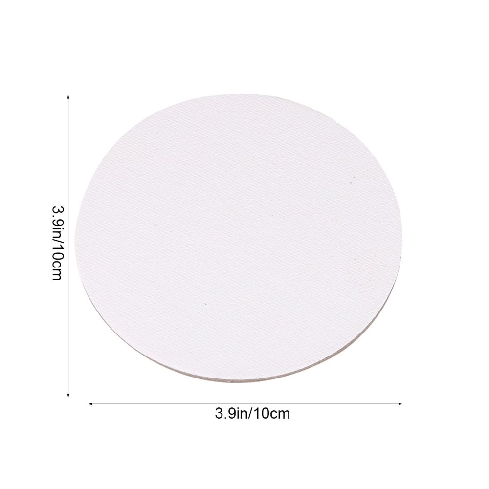 Round Painting Canvas Panels for Art, White, Suitable for All Media, 8Pcs