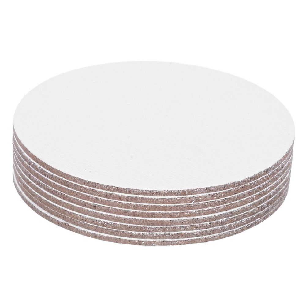 Round Painting Canvas Panels for Art, White, Suitable for All Media, 8Pcs