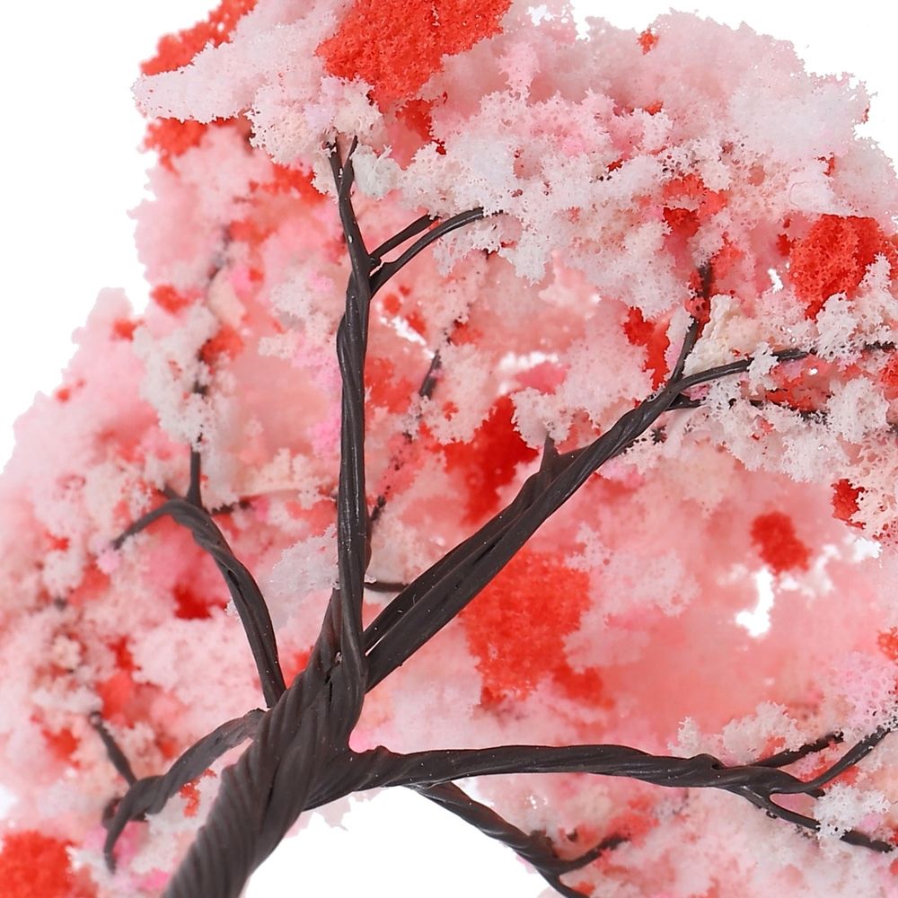 12Pcs Pink Model Cherry Blossom Trees for Architectural Models and Micro Landscape Decor