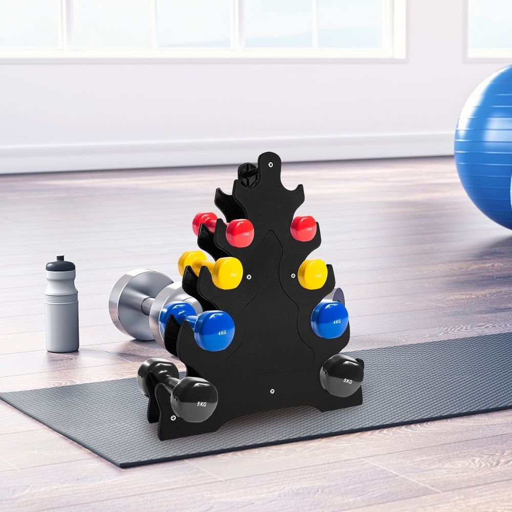 Dumbbell Storage Rack Compact Dumbbell Rack Black for Home Gym Use 1Pcs