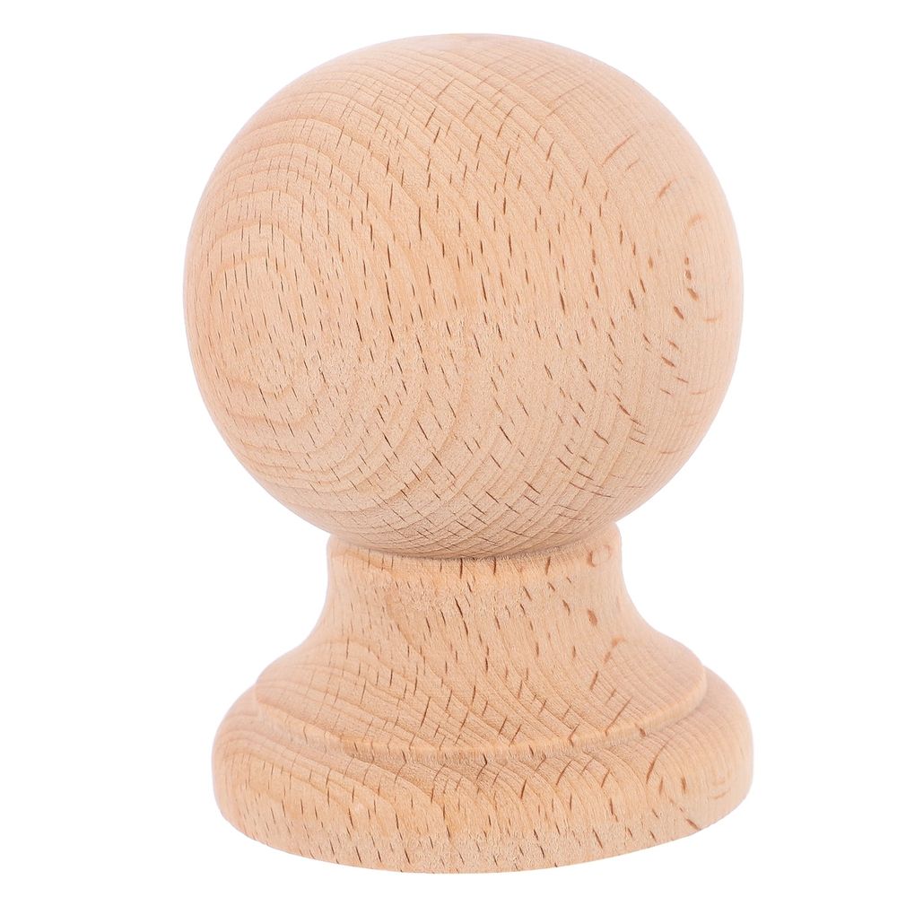 Unfinished Wood Finials for Bed Posts Decorative Round Ball Wooden Finials Solid Wood Ball Finial for Indoor Use