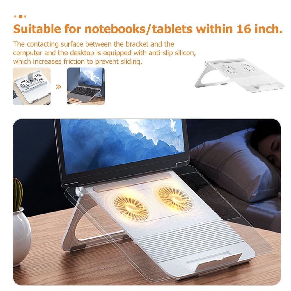Back to School Laptop Stands for Desks White ABS Multipurpose 1Pack for Professionals