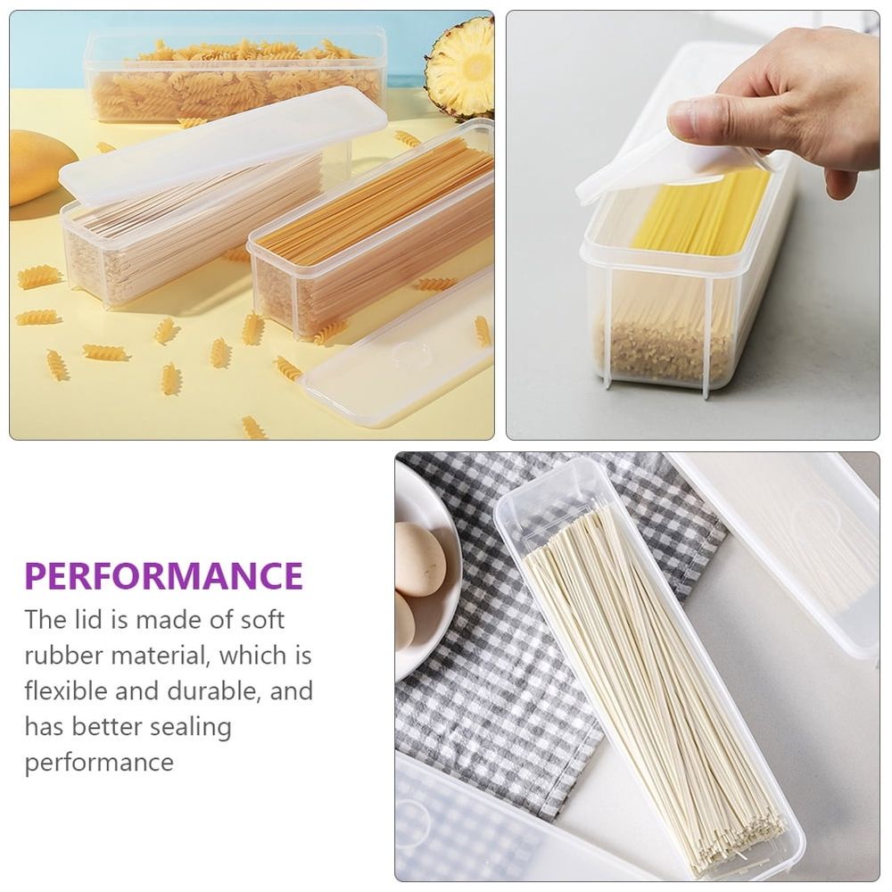 4-Pack Plastic Keeping Storage Boxes, Translucent PP Food Containers for Kitchen and Family Use
