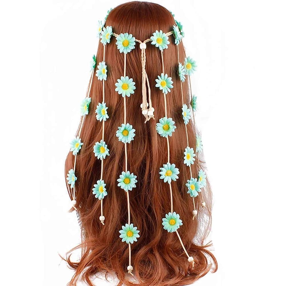 Flower Crown Bohemian Headband Sunflower Hair Accessories for Women Girls