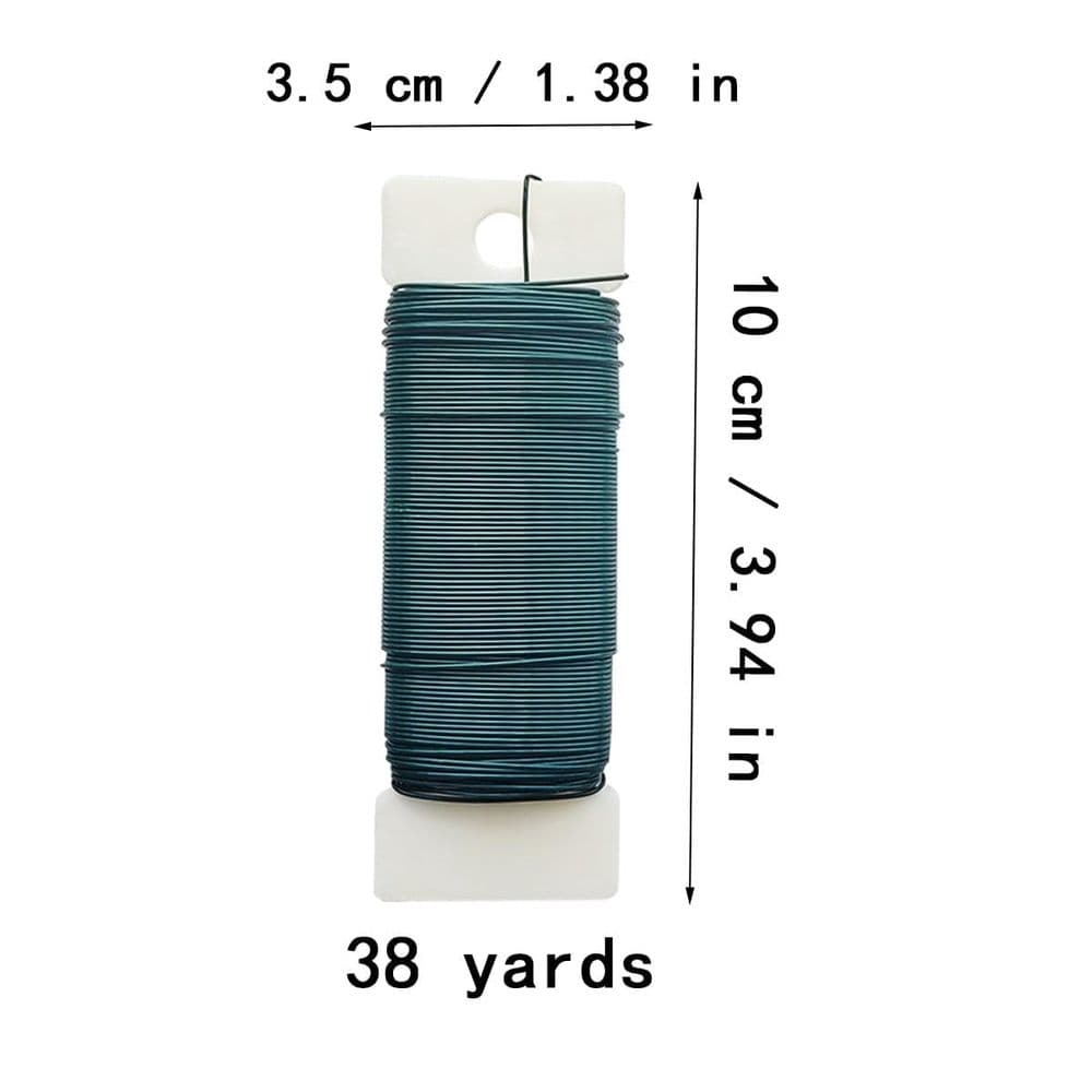 Florist Wire 22 Gauge Flexible Paddle Wire 76 Yards Green for Wreaths Flower Arrangements Crafts and Garland
