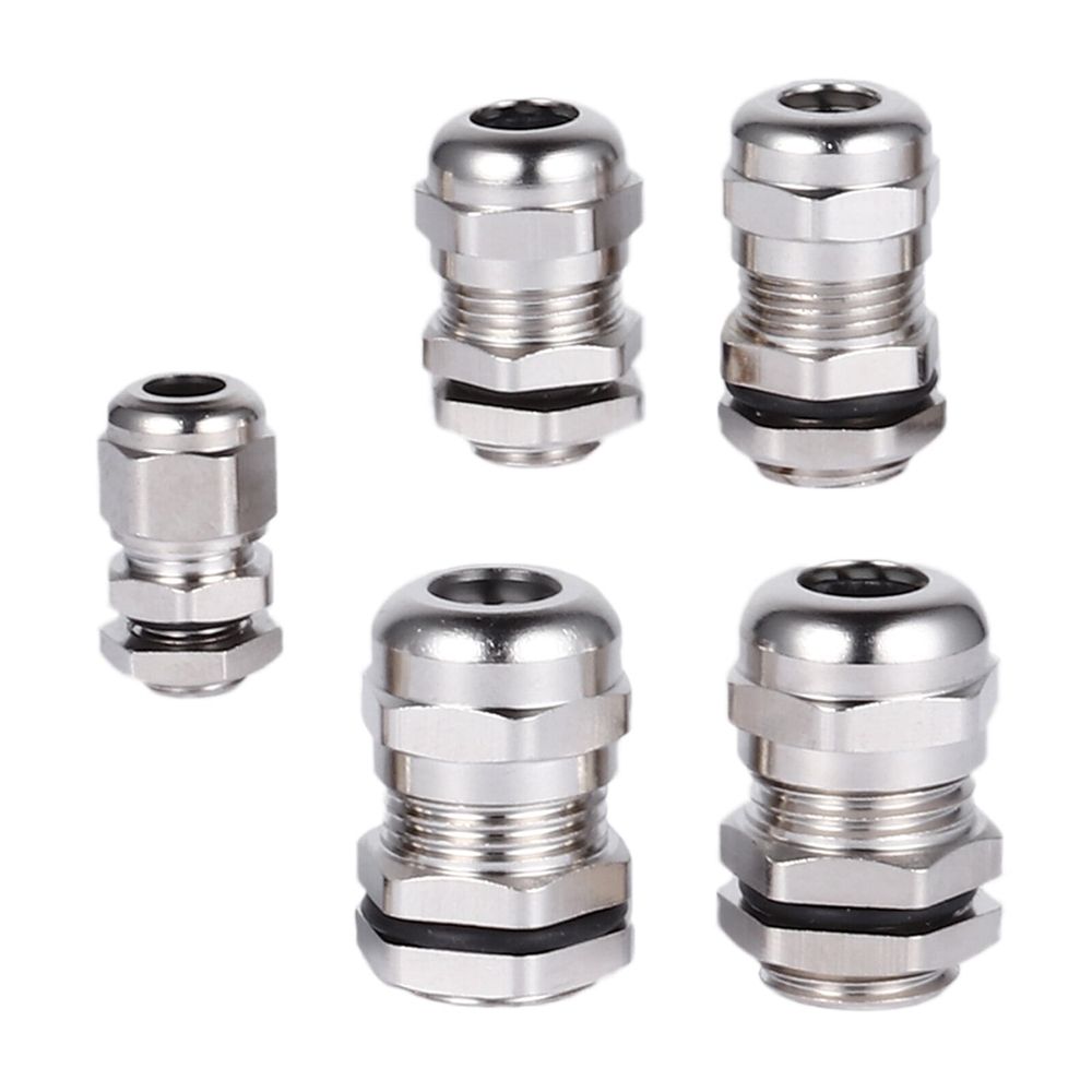 5Pcs Durable Metal Gs for Cable Waterproof Plated Silver for Machinery and Home Use