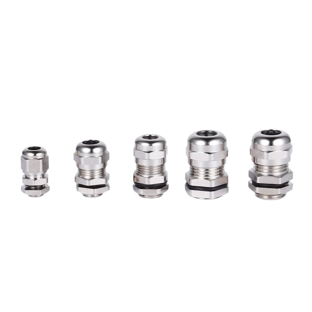 5Pcs Durable Metal Gs for Cable Waterproof Plated Silver for Machinery and Home Use