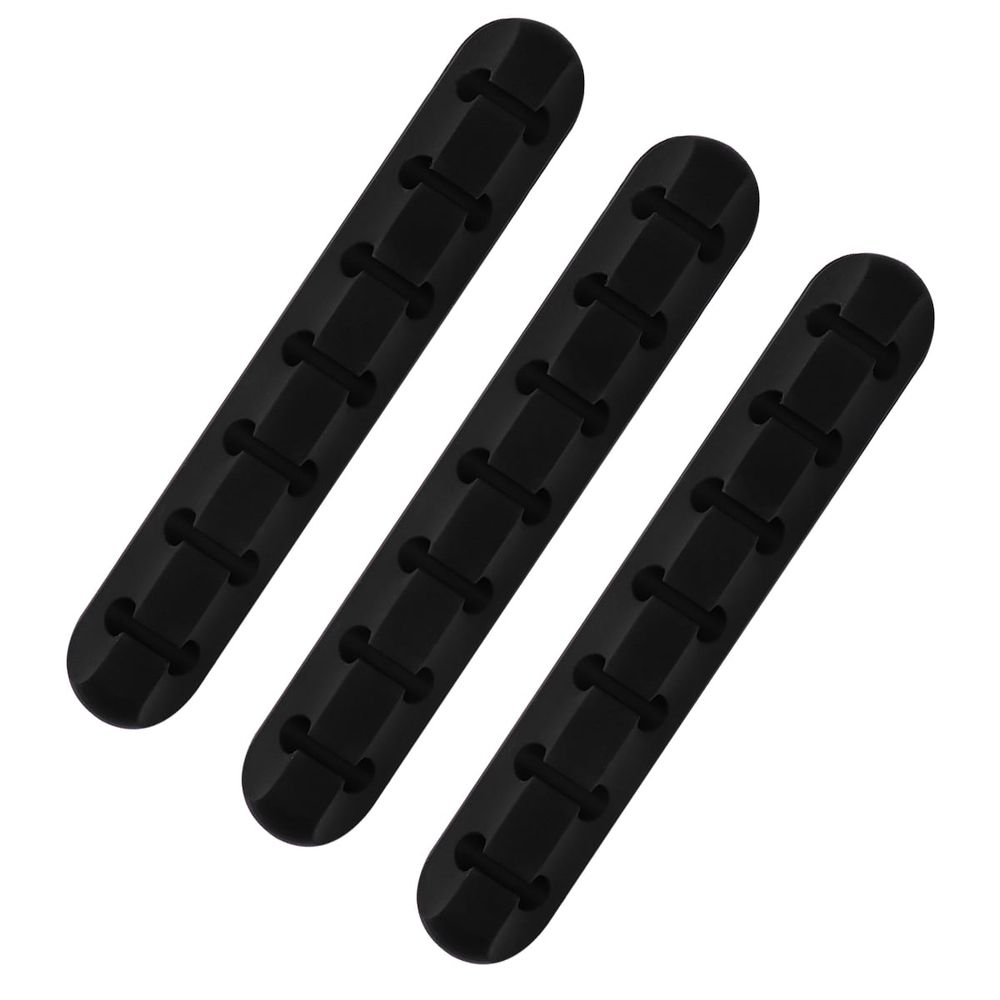 Data Line Organizer Black Cable Management Tool 3Pcs for Users with Multiple Cables