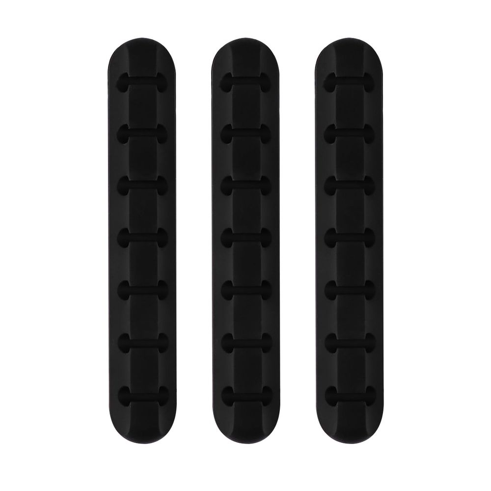 Data Line Organizer Black Cable Management Tool 3Pcs for Users with Multiple Cables