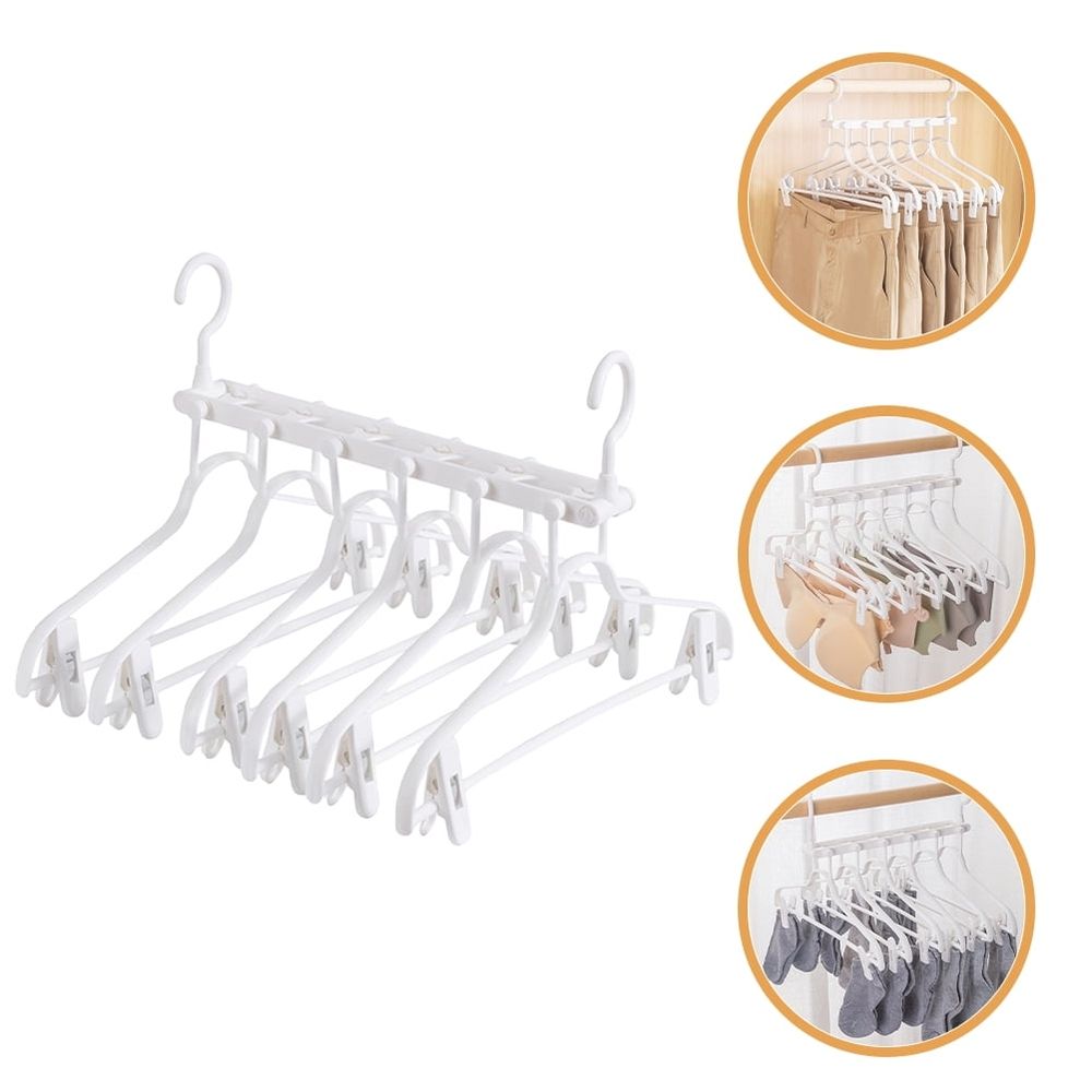 Expandable White Clothes Drying Rack Household Hanger for Indoor and Outdoor Laundry