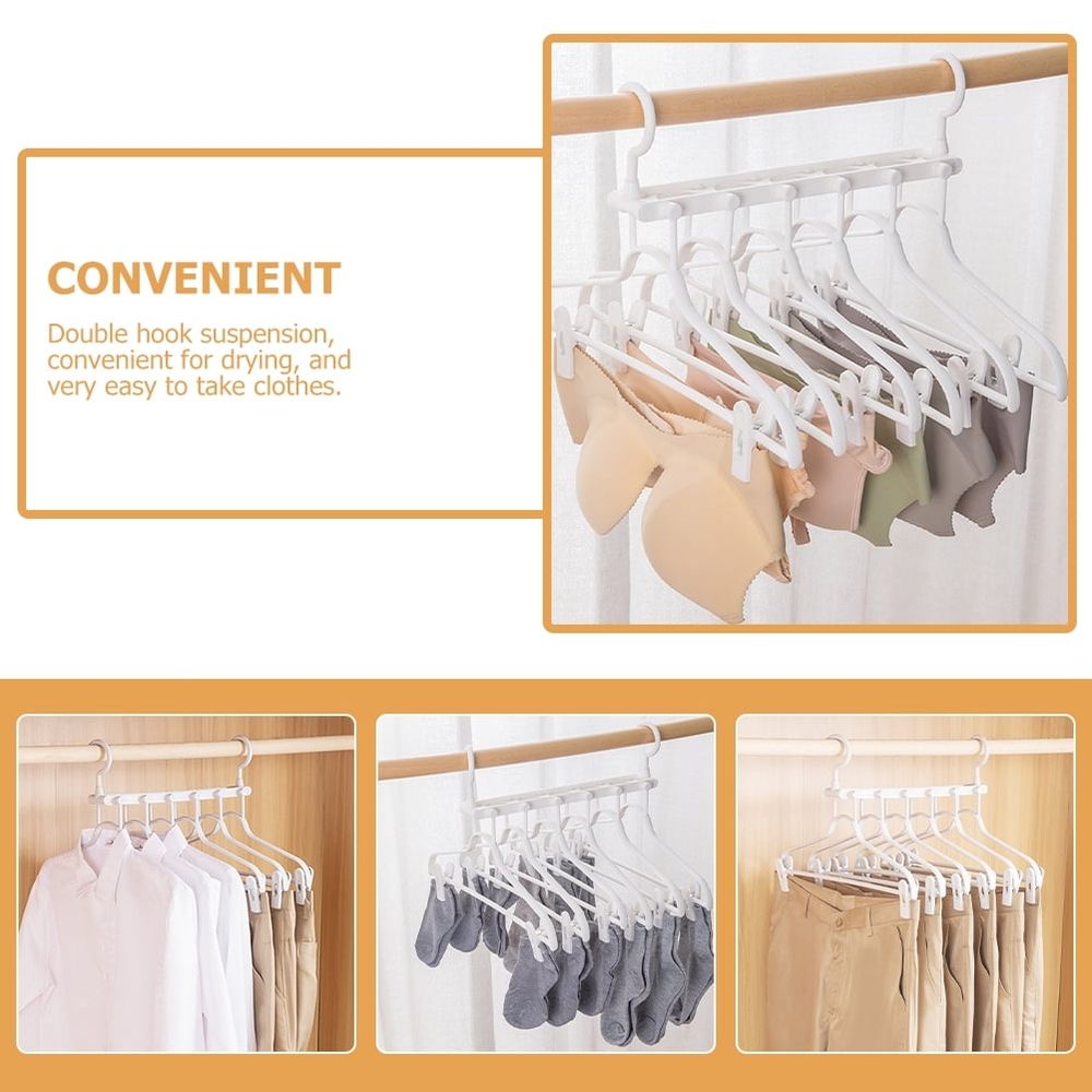 Expandable White Clothes Drying Rack Household Hanger for Indoor and Outdoor Laundry