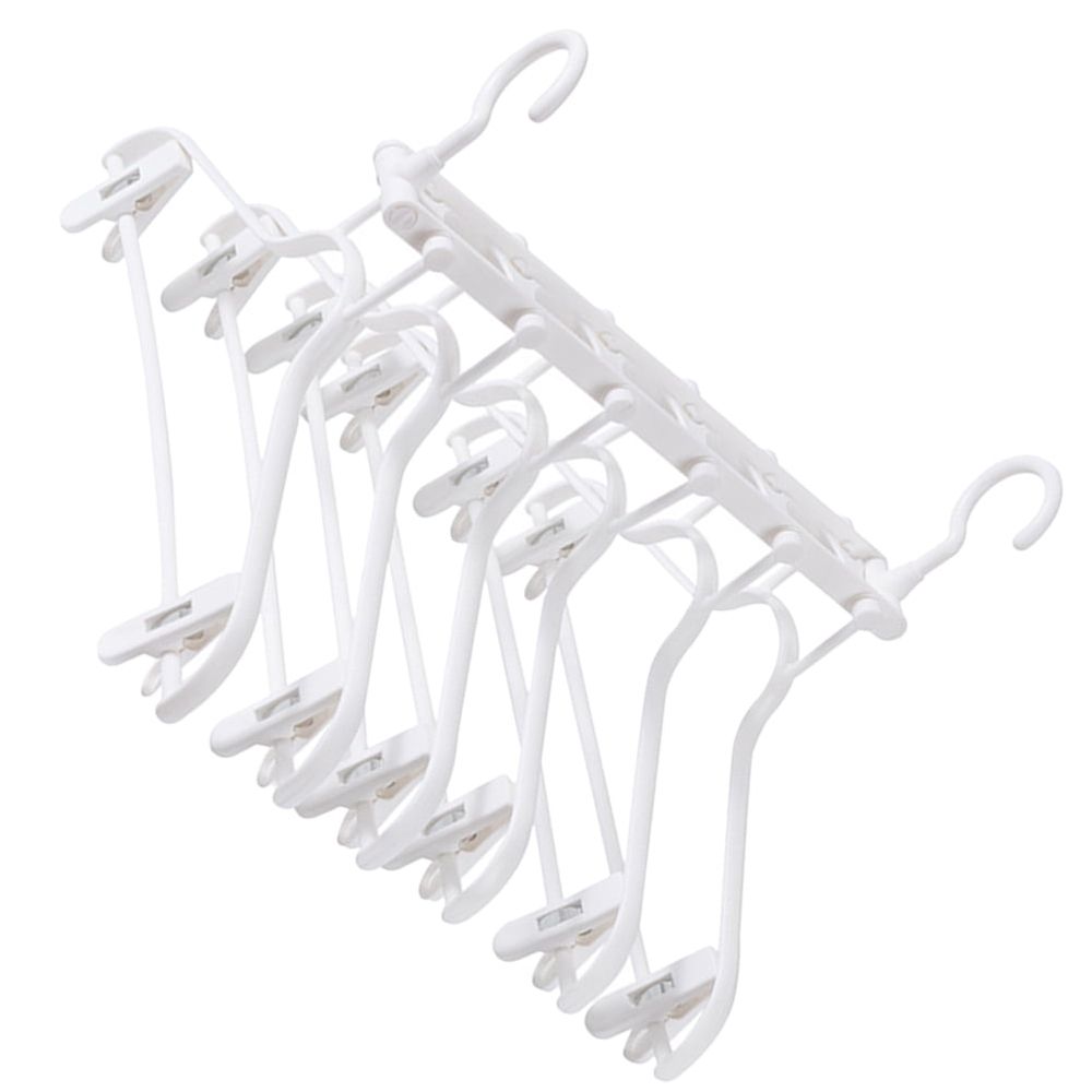 Expandable White Clothes Drying Rack Household Hanger for Indoor and Outdoor Laundry